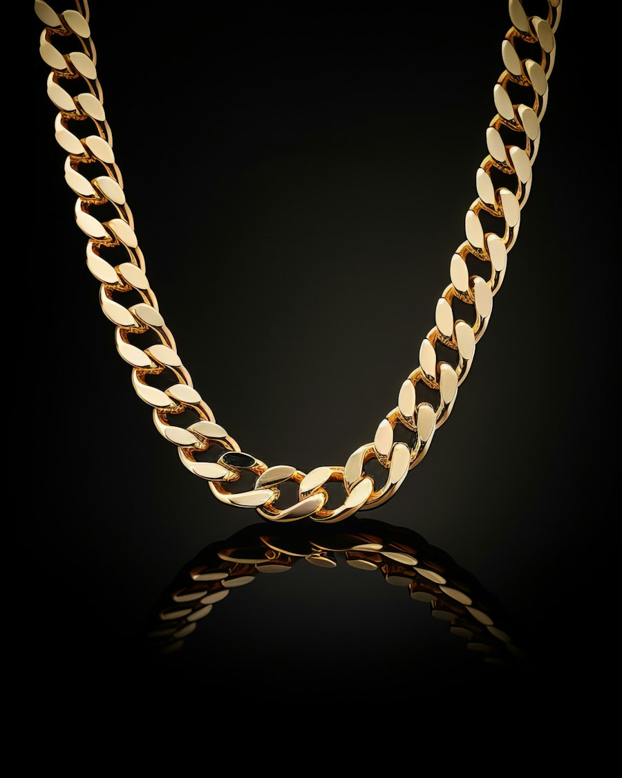 Cadena Cubana de Oro 18k 60 cm