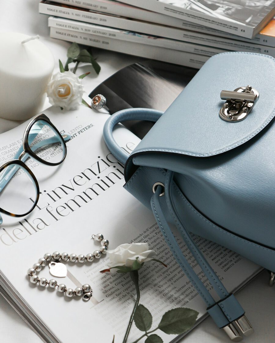 Bolso Saco Celeste