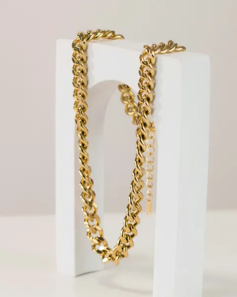 Cadena Rolo Gruesa de Oro 18k 60 cm · Oro 18k