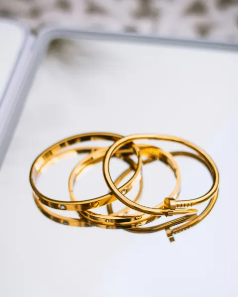 Set 3 Esclavas de Oro 18k · Oro 18k